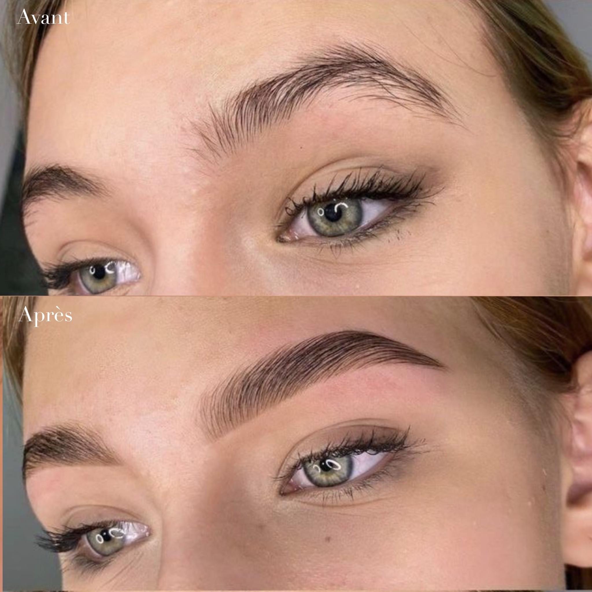 Restructuration des sourcils et teinture au henné